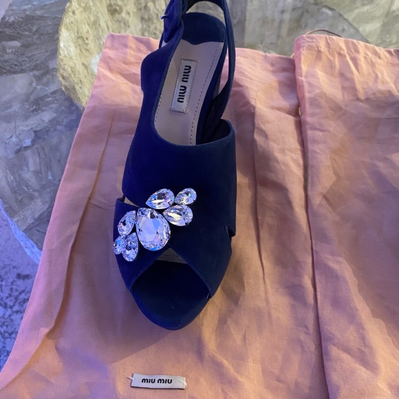 MIU MIU blue high heels authentic, brand new - Picture 2 of 4